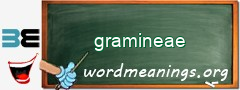 WordMeaning blackboard for gramineae